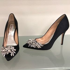 Black Embellished Stilettos